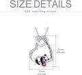 wholesale 925 Sterling Silver Metal Crystal Cute Animal Heart Pendant Necklace with Elephant and Sloth Design-0-8