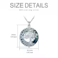 TOUPOP Sterling Silver Crystal Tree Of Life Celtic Knot Moon Pendant Necklace-0-4