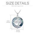 TOUPOP Sterling Silver Crystal Tree Of Life Celtic Knot Moon Pendant Necklace-0-4