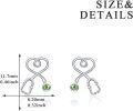 wholesale Hypoallergenic S925 Sterling Silver & Austrian Crystals Lead-Free Nickel-Free Heart Stud Earrings for Nurses, Doctors, Medical Students - Perfect Gift for Women, Mom, Wife, Daughter - 0.46 x 0.32-0-4