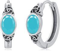 wholesale Sterling Silver Celtic Knot Hoop Earrings with Cubic Zirconia-Earrings-12 December