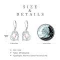 wholesale 925 Sterling Silver Rooster Heart Drop Earrings for Women Girls Gifts Jewelry Accessories-0-3