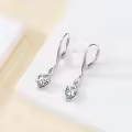 TOUPOP 925 Sterling Silver Infinity Birthstone Heart Dangle Drop Earrings-0-3