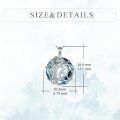 wholesale 925 Sterling Silver Blue Crystal Tree of Life Pendant Necklace for Women and Men-0-2