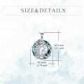 wholesale 925 Sterling Silver Blue Crystal Tree of Life Pendant Necklace for Women and Men-0-2