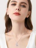 wholesale 925 Sterling Silver Mother And Child Turtle Pendant Necklace With Crystals-0-1