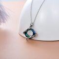 wholesale S925 Sterling Silver Blue Color-Change Crystal Vivid Snake Pendant Necklace, Adjustable 18-20 Chain, Hypoallergenic Lead & Nickel Free Jewelry Gift for Women-0-2