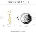 wholesale 14K Gold Celtic Knot Drop Earrings with Leverbacks - Elegant Fine s for Women-0-3