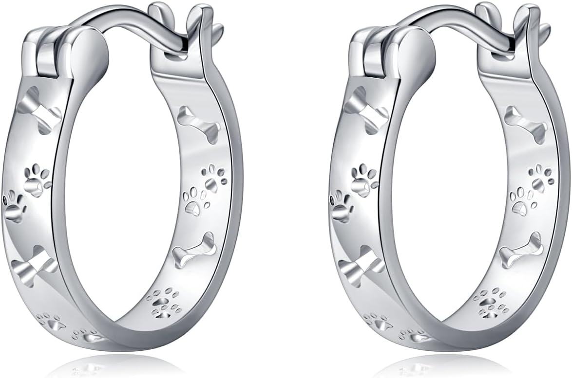 Sterling Silver Sports Hoop Earrings Baseball Soccer Huggie Earrings for Women Men-0-0
