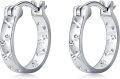 wholesale 925 Sterling Silver Dog Paw Print & Bone Design Hoop Earrings for Women and Girls-0-0