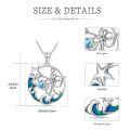 wholesale 925 Sterling Silver Jellyfish Starfish Pendant Necklace Ocean Wave Beach s for Women Girls-0-4
