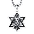wholesale 925 Sterling Silver Egyptian Bastet Cat Pharaoh Hexagram Eye Of Horus Pendant Necklace-0-0