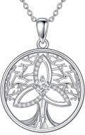 wholesale 925 Sterling Silver 925 with Moissanite Celtic Knot Pendant Necklace for Women-0-0