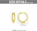 wholesale 18K Gold (Au750) Hypoallergenic Nickel-Free 10mm Huggie Hoop Earrings 0.86g-0-1