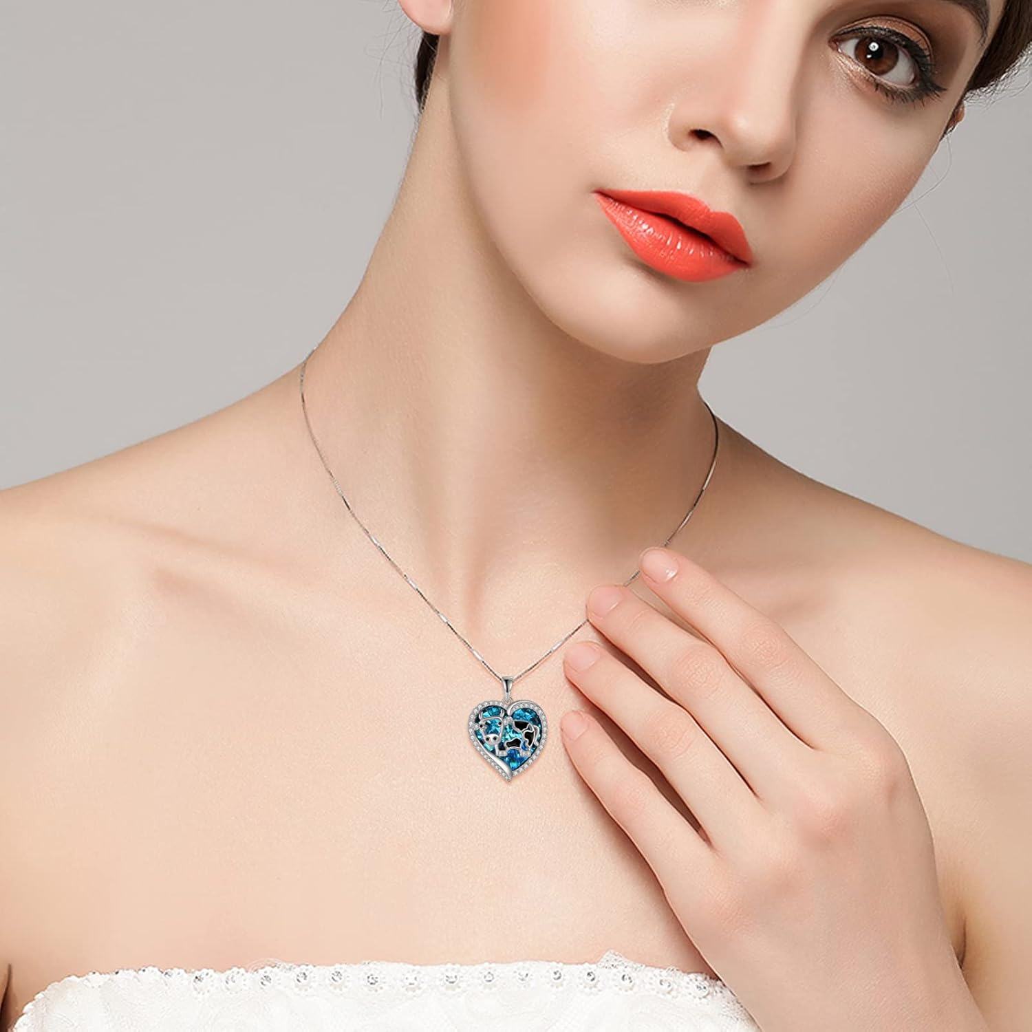  Sterling Silver Cow Necklace Jewelry Gift for Women Girls Mom Sister -0-2