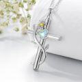 wholesale TOUPOP Mothers Day Gifts For Mom Urn Necklace For Ashes 925 Sterling Silver Butterfly Cross Necklace Cremation Jewelry For Ashes Memorial Pendant Jewelry Gifts For Women -0-2