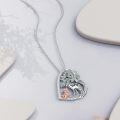 wholesale 925 Sterling Silver Tree of Life with Doe and Fawn Pendant Necklace - Nature Inspired s for Women & Girls-0-5