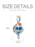 TOUPOP Sterling Silver Crystal Mom Necklace 'I Love You For Always And Forever' Gift-0-5