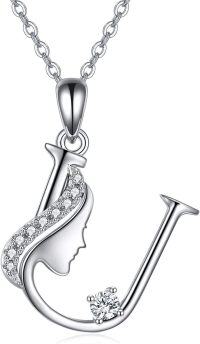 wholesale Sterling Silver Alphabet A Z Initial Letter Pendant Necklace for Women Jewelry Gifts-U