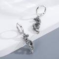 wholesale 925 Sterling Silver Dragon Shape Drop Earrings for Women and Men-0-1