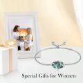 wholesale 925 Sterling Silver Abalone Shell Square Charm Adjustable Bolo Bracelet for Women-0-3