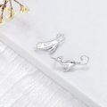 wholesale 925 Sterling Silver Hypoallergenic Cat Shaped Stud Earrings for Women Girls Gifts 43mm Length-0-3