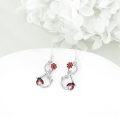 wholesale 925 Sterling Silver Ladybug Flower Drop Earrings for Women and Girls-0-2