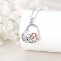 wholesale 925 Sterling Silver Graduation Panda Pendant Necklace for Women Girls - Always In My Heart Mother Daughter s-0-3