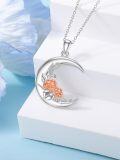 wholesale  Sterling Silver Moon Pendant Birth Flower Necklace for Women -0-32