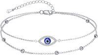 wholesale 925 Sterling Silver Evil Eye Bracelet with Adjustable Chain Christmas s for Women-Evil Eye