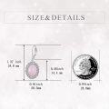 wholesale Sterling Silver Filigree Turquoise Rose Quartz Emerald Garnet Aquamarine Amethyst Dangle Earrings-0-14