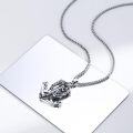 wholesale 925 Sterling Silver Angel on Anchor Pendant Necklace for Men - 24 -0-1