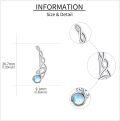 wholesale Sterling Silver Moonstone Celtic Crawler Earrings with Intricate Designs, Hypoallergenic Elegant Gift for Women-0-3