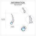 wholesale 925 Sterling Silver Celtic Knot Blue Moonstone Stud Earrings For Women-0-3