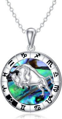 wholesale Sterling Silver Zodiac Constellation Pendant Necklace for Women-Taurus (4.20-5.20)-Taurus (4.20-5.20)