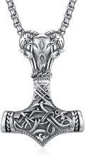 wholesale 925 Sterling Silver Viking Thor's Hammer Mjolnir Pendant Necklaces for Men - Charms & Pendants s-0-0