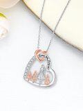 wholesale 925 Sterling Silver Mother & Daughter Necklace - 4 Daughters Pendant - Heart Jewelry for Women & Moms-0-2