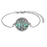 wholesale 925 Sterling Silver Tree Of Life Tear Drop Pendant Bracelet-Silver-3 Sister Bracelet