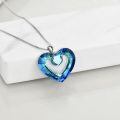 TOUPOP Sterling Silver Crystal Love Heart Necklace Women's Jewelry Gift-0-4