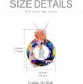 wholesale Sterling Silver Volcano Crystal A Z Letter Pendant Necklace for Women-0-16