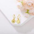 wholesale Gold Plated Bee Flower Leverback Earrings for Women 925 Sterling Silver Hypoallergenic  Idea-0-3