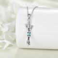 wholesale 925 Sterling Silver Turquoise Arrowhead Bow and Arrows Pendant Necklace s for Women-0-3