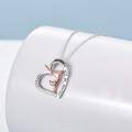 wholesale 925 Sterling Silver Yoga Heart Pendant Necklace-0-3