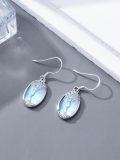wholesale 925 Sterling Silver Tree of Life Oval Drop Earrings with Rainbow Moonstone Gemstones for Women Girls Gifts Fine Jewelry Accessories 4cm Long-0-1