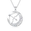 wholesale 925 Sterling Silver Crescent Moon Necklace-0-0