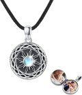 wholesale 925 Sterling Silver Moonstone Photo Locket Pendant Necklaces Personalized Gifts for Mom Dad Couples-0-0