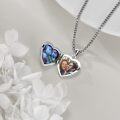 wholesale 925 Sterling Silver Bear Paw Photo Locket Pendant Necklace Gifts for Women-0-3