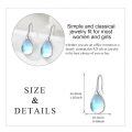 wholesale 925 Sterling Silver Turquoise Teardrop Threader Earrings for Women - Long Dangle Pierced Jewelry-0-35