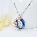 wholesale TOUPOP Mothers Day Necklace Rose Necklace With Butterfly S Initial Necklace 925 Sterling Silver With S Letter Blue Crystal Birthday Gifts For Her Mom Wife Girlfriend -0-5