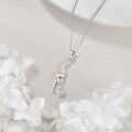 wholesale 925 Sterling Silver Sports Girl with Pom-Poms Charm Necklace - Cheerleading Gifts for Women-0-7